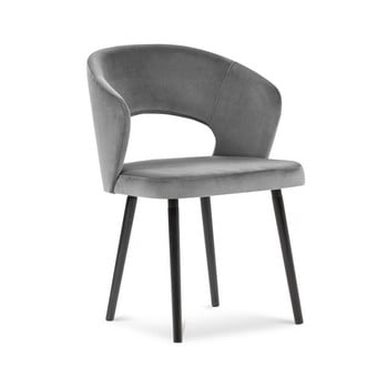 Scaun cu înveliș de catifea windsor & co sofas elpis, gri