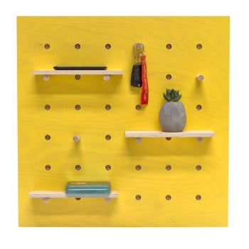 Organizator de perete ragaba triventi, 60 x 60 cm, galben