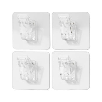 Set 4 agățători cu clips de perete compactor magic clips