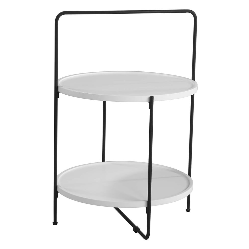 Bílo-černý odkládací stolek sømcasa Alessio, ø 45 cm