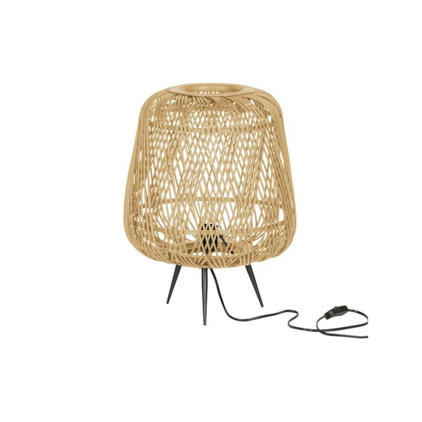 Přírodní stolní lampa z bambusu WOOOD Moza, ø 36 cm