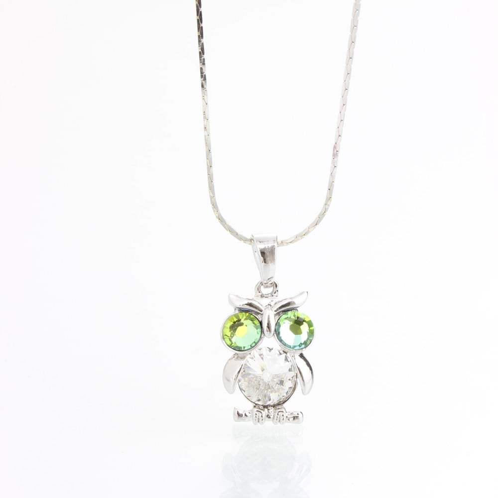 Náhrdelník se Swarovski Elements Laura Bruni Green Owl