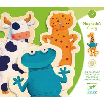Puzzle magnetic pentru copii djeco „animăluțe”