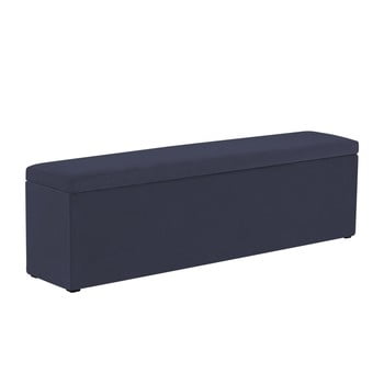 Otoman cu spaţiu depozitare mazzini sofas ancona, 140 x 47 cm, albastru închis