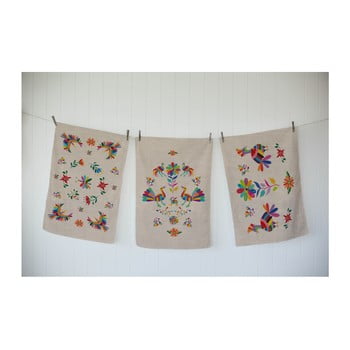 Set 3 suporturi din bumbac pentru masă madre selva otomi lino