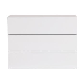 Comodă cu 3 sertare temahome aurora, alb 