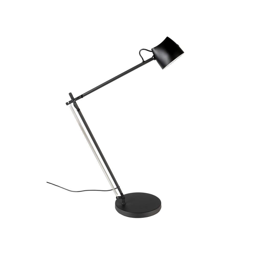 Černá stolní lampa s kovovým stínidlem (výška 42 cm) Logan – White Label