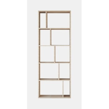 Bibliotecă skip, înălțime 166 cm, maro