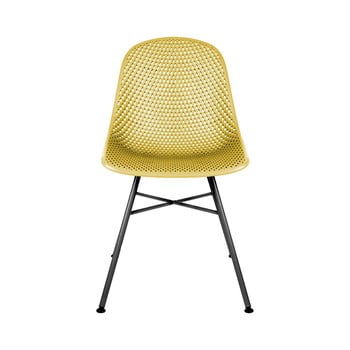 Scaun leitmotiv diamond mesh, galben