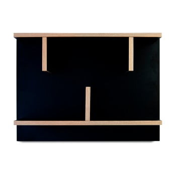 Raft de perete temahome bern, 60 cm, negru