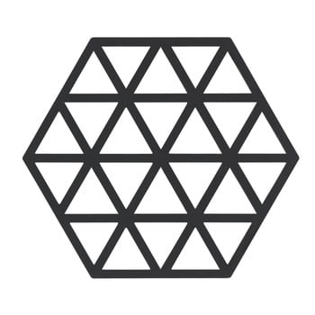 Suport din silicon pentru vase fierbinți zone triangles, negru