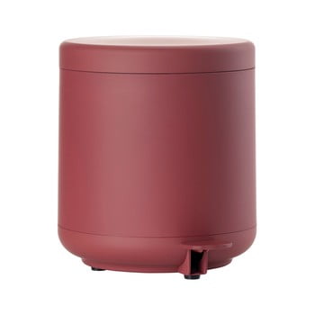 Coș de gunoi cu pedală pentru baie zone ume, 4 l, roșu