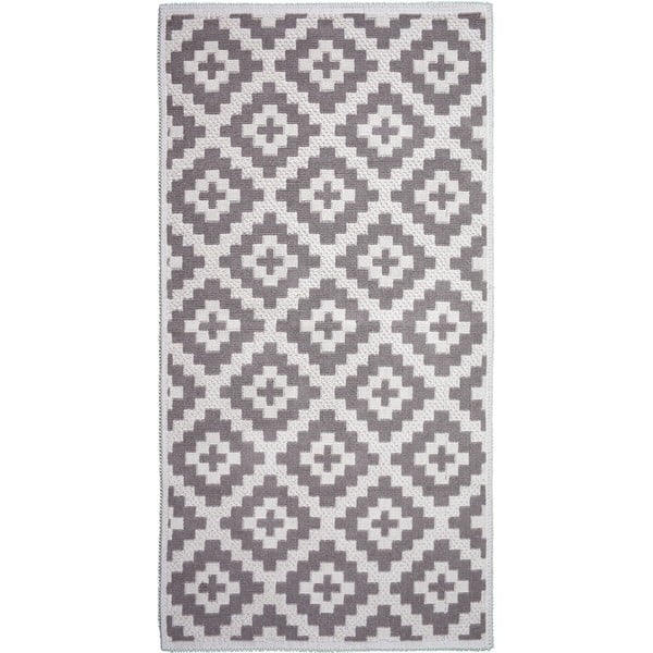 Béžový bavlněný koberec Vitaus Art, 80 x 200 cm