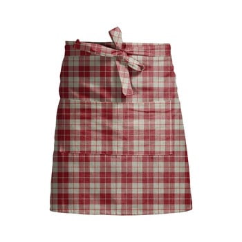 Șorț de bucătărie Linen Couture Delantal Red Square, roșu