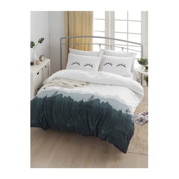 Lenjerie de pat din bumbac ranforce pentru pat de 1 persoană mijolnir eyelash white, 140 x 200 cm