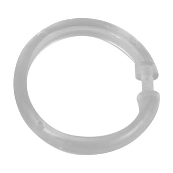 Set 12 inele transparente din plastic pentru perdea duș wenko