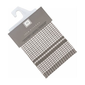 Set 6 prosoape de bumbac tiseco home studio cristal, 50 x 70 cm, gri