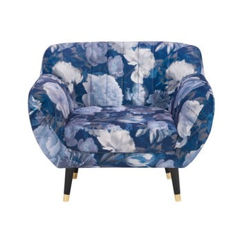 Fotoliu mazzini sofas benito floral, albastru