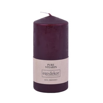 Lumânare baltic candles eco top, înălțime 14 cm, vișiniu