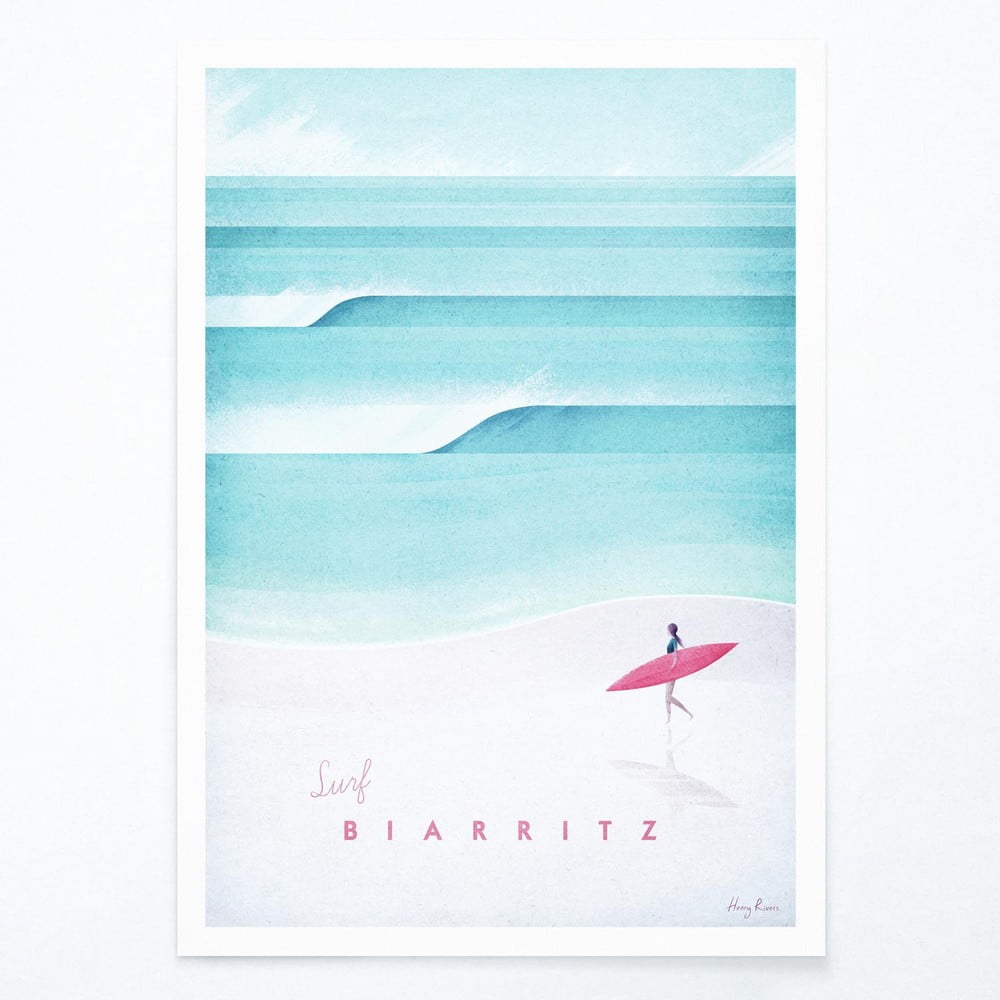 Plakát Travelposter Biarritz, A3