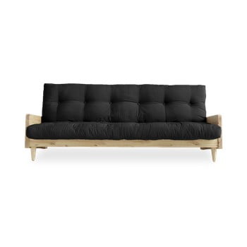 Canapea extensibilă karup design indie natural/dark grey, gri închis