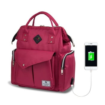Rucsac maternitate cu port usb my valice happy mom baby care, roz