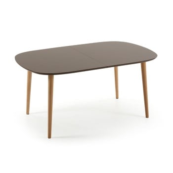 Masă extensibilă la forma oakland, 160 - 260 cm, gri