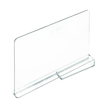 Placă transparentă separatoare raft idesign the home edit, 4,5 x 25,9 x 30,9 cm