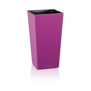 Ghiveci de flori adecvat pentru exterior gardenico elise, înălțime 46 cm, roz fucsia lucios