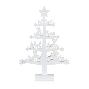 Decorațiune luminoasă cu led markslöjd prince, înălțime 47 cm, alb
