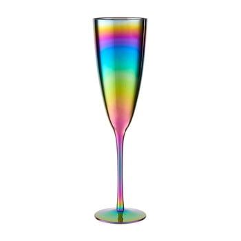 Set 4 pahare pentru șampanie cu efect de curcubeu premier housewares rainbow, 290 ml