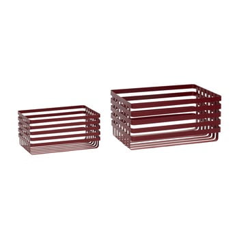 Set 2 coșuri depozitare hübsch wire pantio, roșu