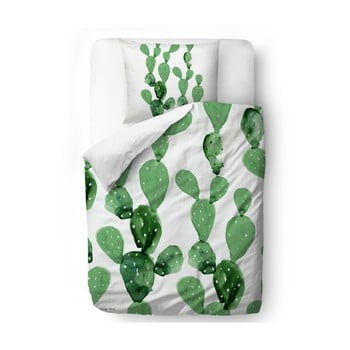 Lenjerie de pat din bumbac satinat butter kings cactus watercolour, 200 x 200 cm