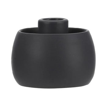 Suport din ceramică pentru lumânare a simple mess tiana, ⌀ 9 cm, negru