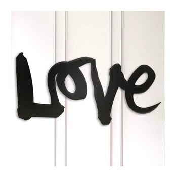 Decorațiune metalică de perete love, negru
