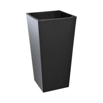 Ghiveci de flori adecvat pentru exterior gardenico elise, înălțime 26 cm, gri antracit lucios