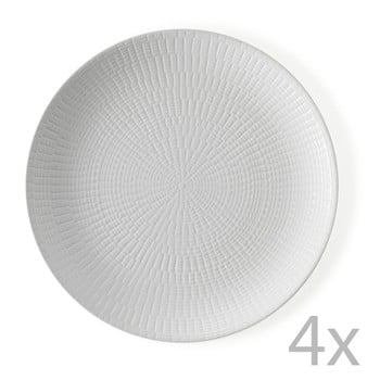 Set 4 farfurii granaglie blanc, 27 cm