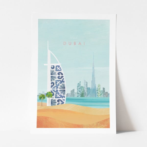 Plakát Travelposter Dubai, A3