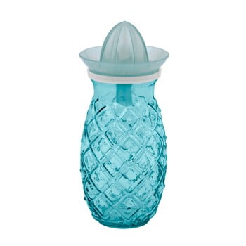 Sticlă cu storcător pentru fructe ego dekor ananas, 0,7 l, albastru