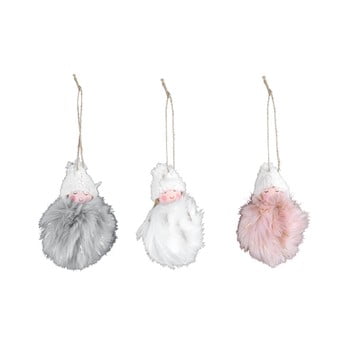 Set 3 decorațiuni colorate în formă de îngeri ego dekor
