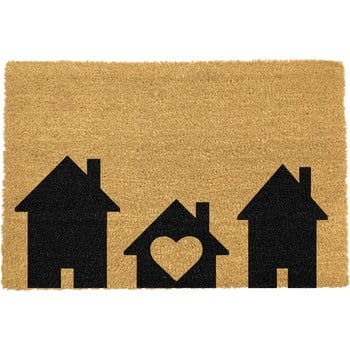 Covoraș intrare din fibre de cocos artsy doormats home is where, 40 x 60 cm