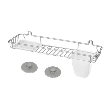 Suport de perete pentru gel de duș și perii metaltex artic