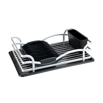 Suport pentru scurs vase wenko drip aluminium, negru
