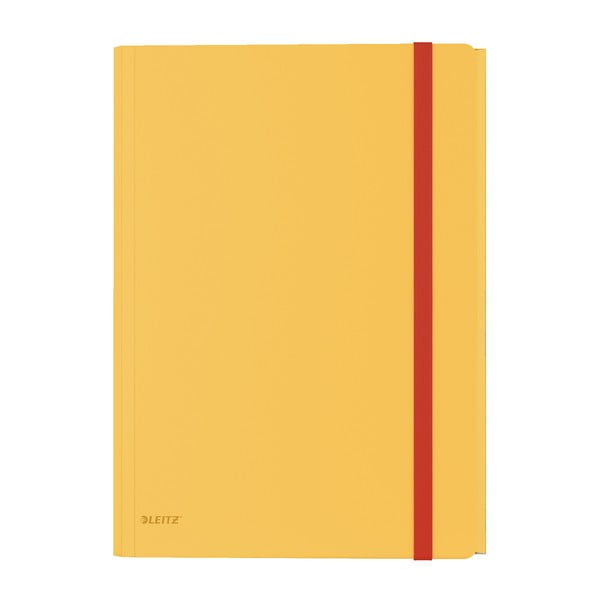 Žluté kancelářské desky s 3 chlopněmi Leitz Cosy, A4