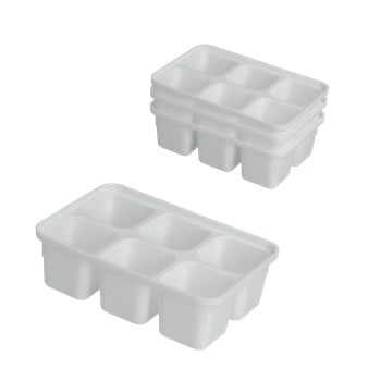 Set 4 forme pentru gheață metaltex ice cube, alb