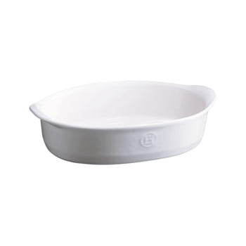 Vas oval de copt Emile Henry, 1,3 l, alb