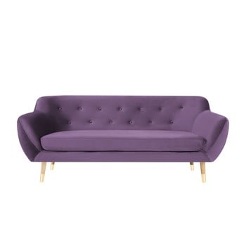 Canapea cu 3 locuri Mazzini Sofas Amelie, violet