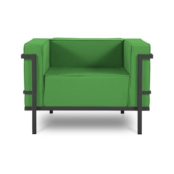 Fotoliu adecvat pentru exterior calme jardin cannes, verde - negru