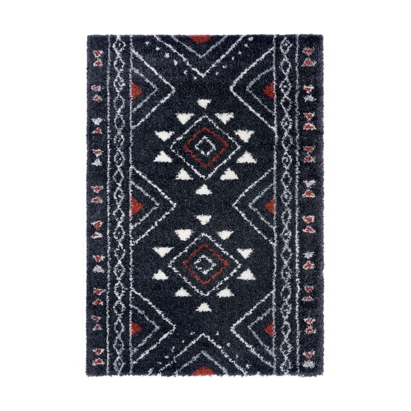 Černý koberec Mint Rugs Hurley, 80 x 150 cm