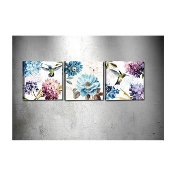 Set 3 tablouri tablo center hummingbird
